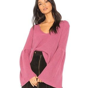 Free People Damsel Cropped Bell Sleeve Sweater